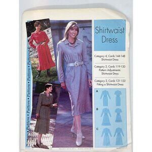 Vintage Shirtwaist Dress Pattern Sewing Sizes 6-22 Wardrobe DIY Retro Style Uncu